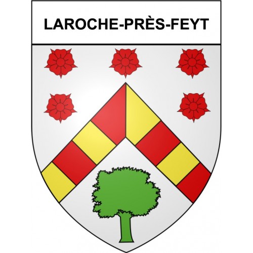 Laroche-près-Feyt 19 ville Stickers blason autocollant adhésif