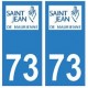 73 Saint-Jean-de-Maurienne logo autocollant plaque immatriculation ville