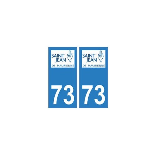 73 Saint-Jean-de-Maurienne logo autocollant plaque immatriculation ville