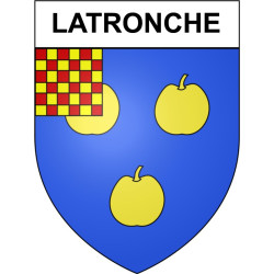 Latronche 19 ville Stickers blason autocollant adhésif