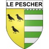 Le Pescher 19 ville Stickers blason autocollant adhésif