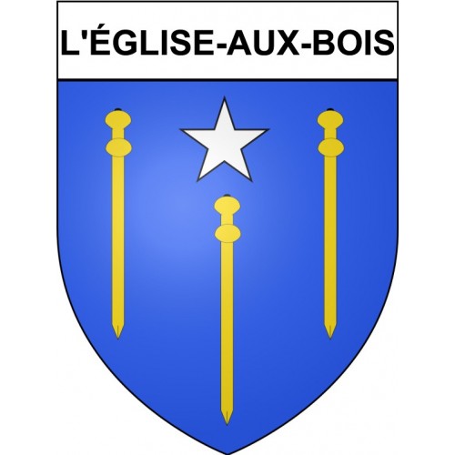 L'église-aux-Bois 19 ville Stickers blason autocollant adhésif