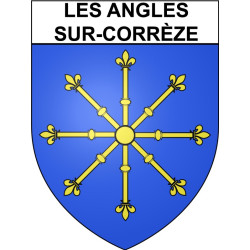 Les Angles-sur-Corrèze 19 ville Stickers blason autocollant adhésif
