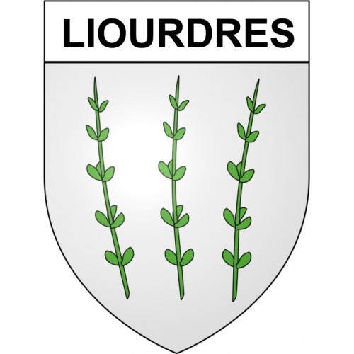 Liourdres 19 ville Stickers blason autocollant adhésif