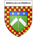 Marcillac-la-Croisille 19 ville Stickers blason autocollant adhésif