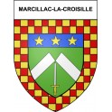 Marcillac-la-Croisille 19 ville Stickers blason autocollant adhésif
