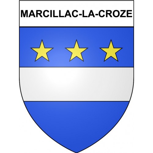 Marcillac-la-Croze 19 ville Stickers blason autocollant adhésif