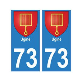 73 Ugine blason autocollant plaque immatriculation ville