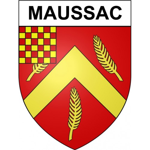 Maussac 19 ville Stickers blason autocollant adhésif