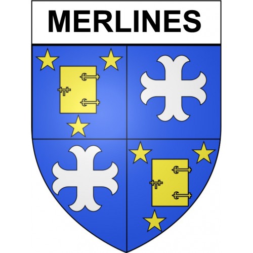 Merlines 19 ville Stickers blason autocollant adhésif