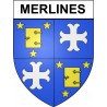 Merlines 19 ville Stickers blason autocollant adhésif
