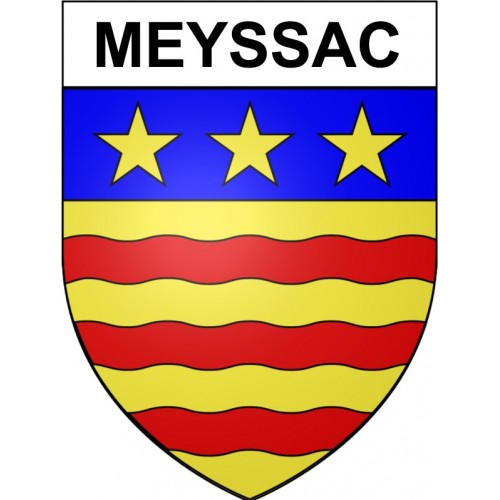 Meyssac 19 ville Stickers blason autocollant adhésif