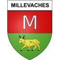 Millevaches 19 ville Stickers blason autocollant adhésif
