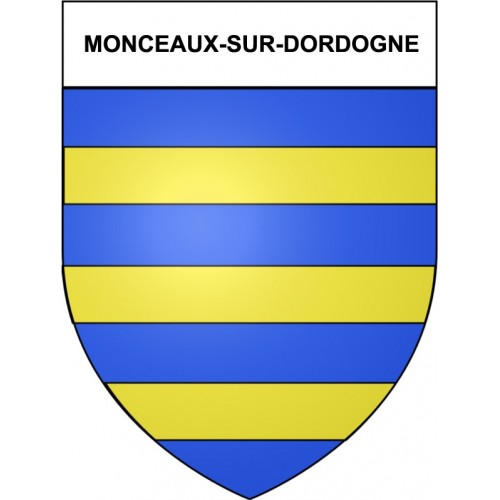 Monceaux-sur-Dordogne 19 ville Stickers blason autocollant adhésif