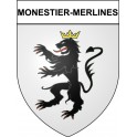 Monestier-Merlines 19 ville Stickers blason autocollant adhésif