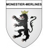 Monestier-Merlines 19 ville Stickers blason autocollant adhésif