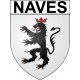 Naves 19 ville Stickers blason autocollant adhésif