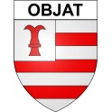 Objat 19 ville Stickers blason autocollant adhésif