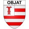 Objat 19 ville Stickers blason autocollant adhésif
