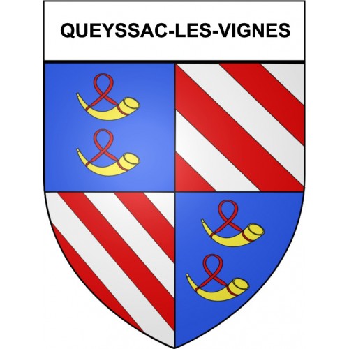 Queyssac-les-Vignes 19 ville Stickers blason autocollant adhésif