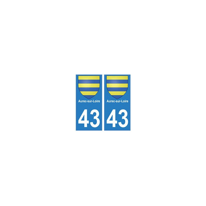 43 Aurec-sur-Loire blason autocollant plaque ville