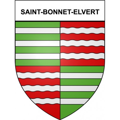 Saint-Bonnet-Elvert 19 ville Stickers blason autocollant adhésif