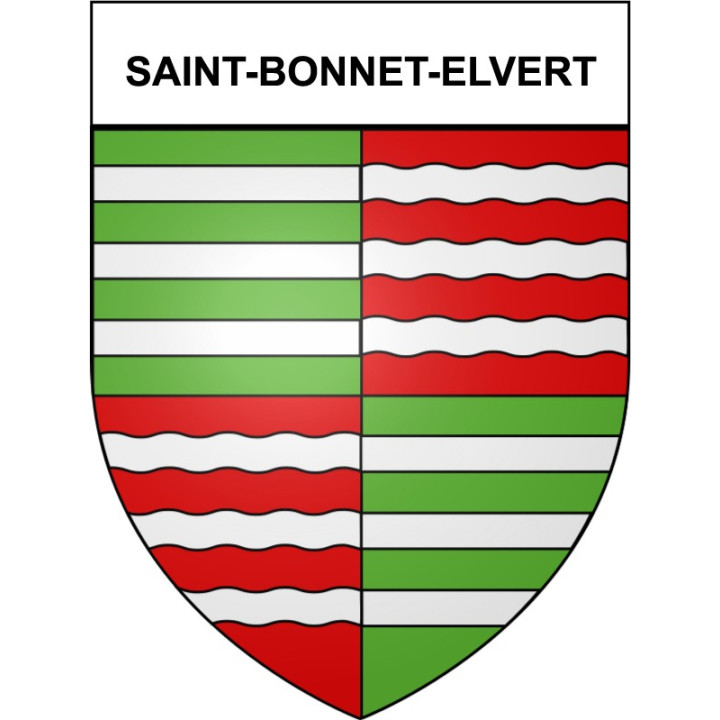 Saint-Bonnet-Elvert 19 ville Stickers blason autocollant adhésif