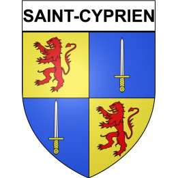 Saint-Cyprien 19 ville Stickers blason autocollant adhésif