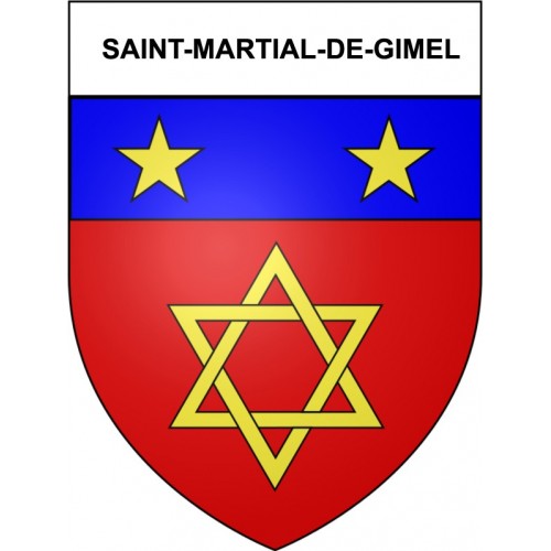 Saint-Martial-de-Gimel 19 ville Stickers blason autocollant adhésif