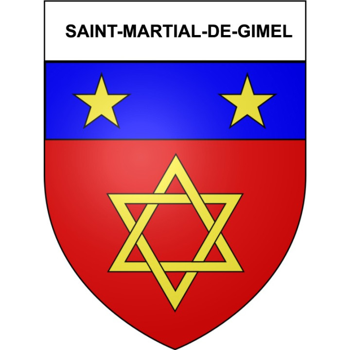 Saint-Martial-de-Gimel 19 ville Stickers blason autocollant adhésif