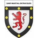 Saint-Martial-Entraygues 19 ville Stickers blason autocollant adhésif