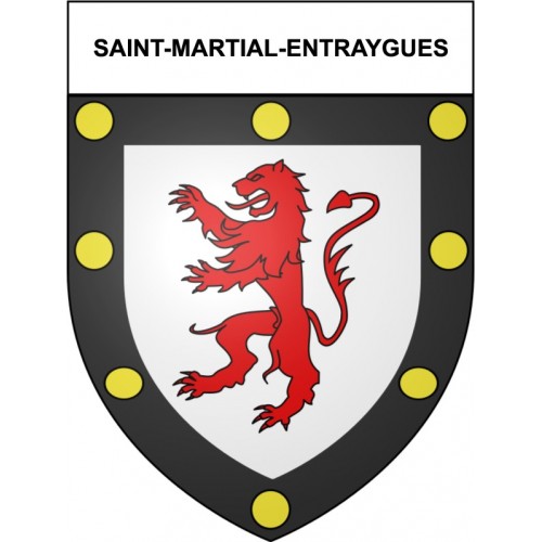 Saint-Martial-Entraygues 19 ville Stickers blason autocollant adhésif