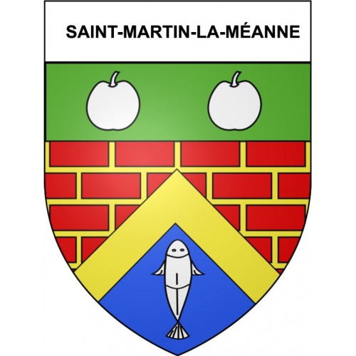 Saint-Martin-la-Méanne 19 ville Stickers blason autocollant adhésif