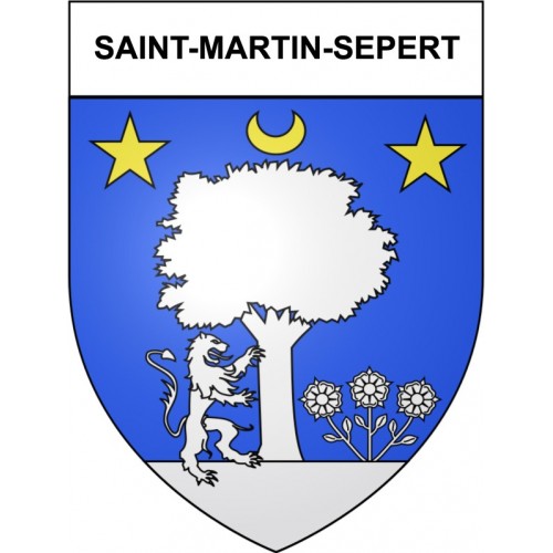 Saint-Martin-Sepert 19 ville Stickers blason autocollant adhésif