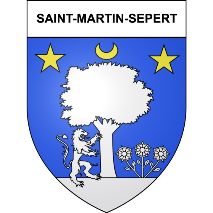 Saint-Martin-Sepert 19 ville Stickers blason autocollant adhésif