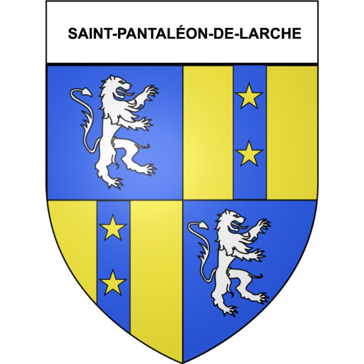 Saint-Pantaléon-de-Larche 19 ville Stickers blason autocollant adhésif