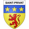 Saint-Privat 19 ville Stickers blason autocollant adhésif