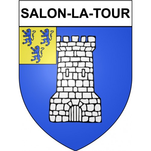 Salon-la-Tour 19 ville Stickers blason autocollant adhésif