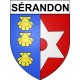 Sérandon 19 ville Stickers blason autocollant adhésif