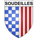 Soudeilles 19 ville Stickers blason autocollant adhésif