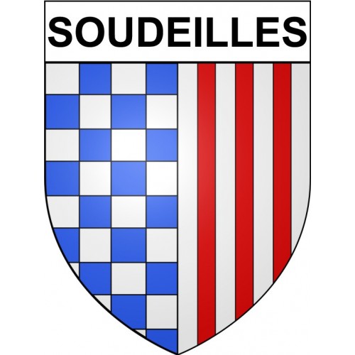 Soudeilles 19 ville Stickers blason autocollant adhésif