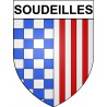 Soudeilles 19 ville Stickers blason autocollant adhésif