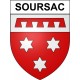 soursac 19 ville Stickers blason autocollant adhésif