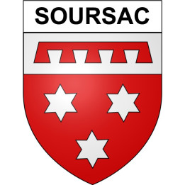 soursac 19 ville Stickers blason autocollant adhésif