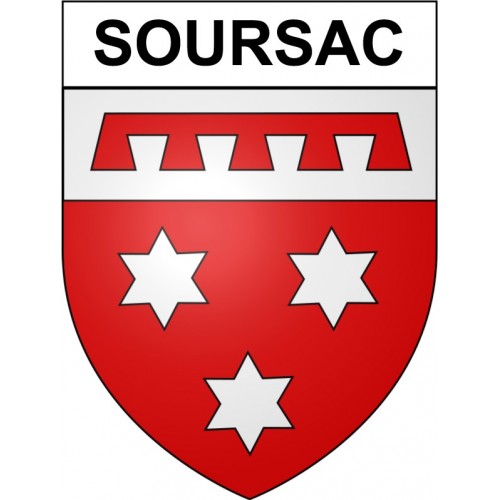 soursac 19 ville Stickers blason autocollant adhésif