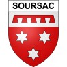 soursac 19 ville Stickers blason autocollant adhésif