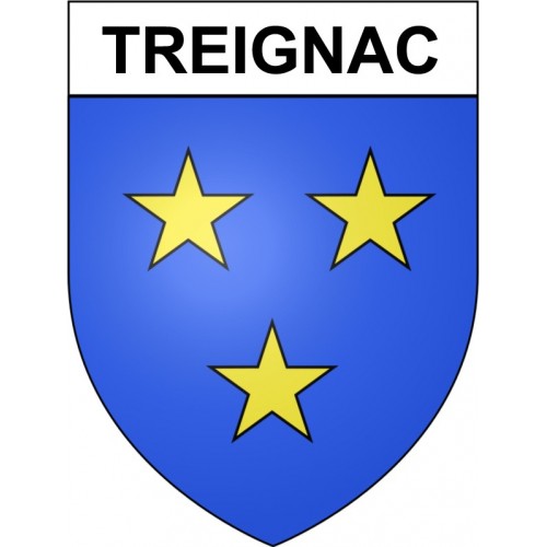 Treignac 19 ville Stickers blason autocollant adhésif