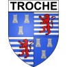 Troche 19 ville Stickers blason autocollant adhésif
