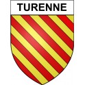 Turenne 19 ville Stickers blason autocollant adhésif