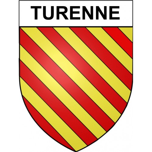 Turenne 19 ville Stickers blason autocollant adhésif